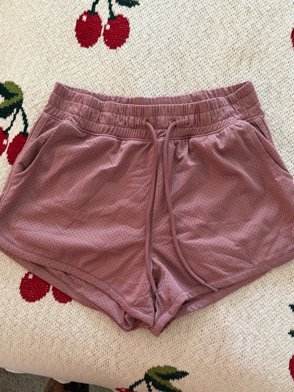 Gilly Hicks Dusty Rose Mesh Athletic Shorts